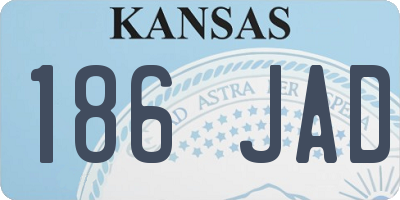 KS license plate 186JAD