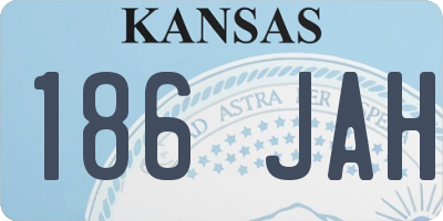 KS license plate 186JAH