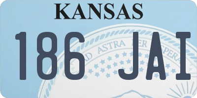 KS license plate 186JAI