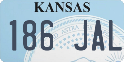 KS license plate 186JAL