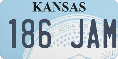 KS license plate 186JAM