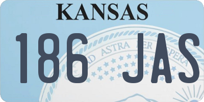 KS license plate 186JAS