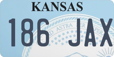 KS license plate 186JAX