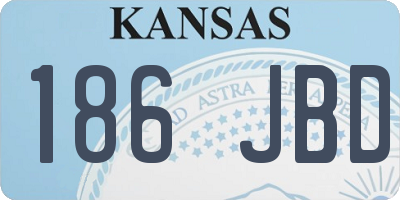 KS license plate 186JBD