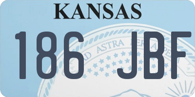 KS license plate 186JBF