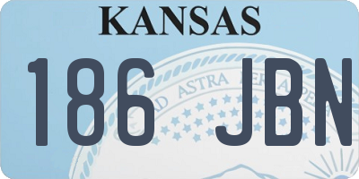 KS license plate 186JBN
