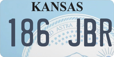 KS license plate 186JBR