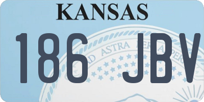 KS license plate 186JBV