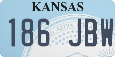KS license plate 186JBW