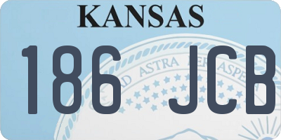 KS license plate 186JCB