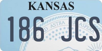 KS license plate 186JCS