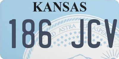 KS license plate 186JCV