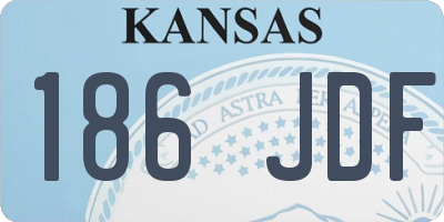 KS license plate 186JDF