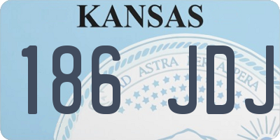 KS license plate 186JDJ