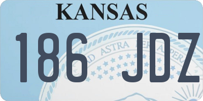 KS license plate 186JDZ