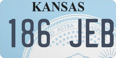 KS license plate 186JEB