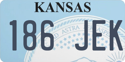 KS license plate 186JEK