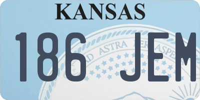 KS license plate 186JEM