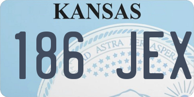 KS license plate 186JEX