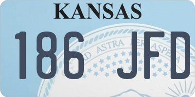 KS license plate 186JFD