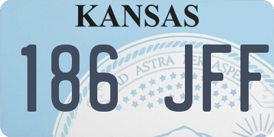 KS license plate 186JFF