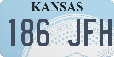 KS license plate 186JFH