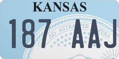 KS license plate 187AAJ