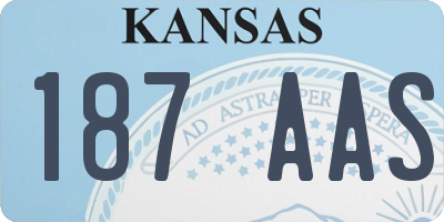 KS license plate 187AAS