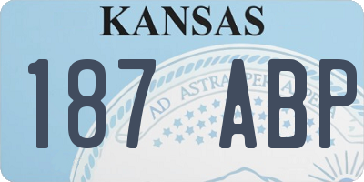 KS license plate 187ABP