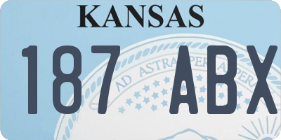 KS license plate 187ABX