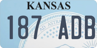 KS license plate 187ADB