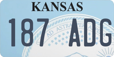 KS license plate 187ADG