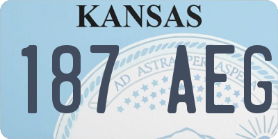 KS license plate 187AEG