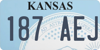 KS license plate 187AEJ