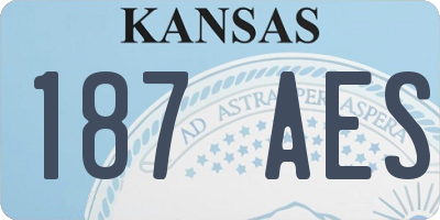 KS license plate 187AES
