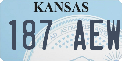 KS license plate 187AEW