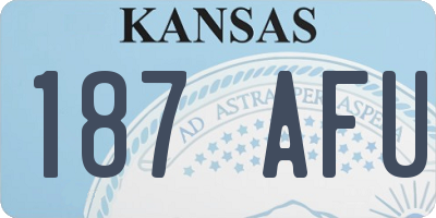 KS license plate 187AFU