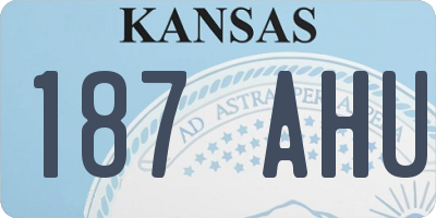 KS license plate 187AHU