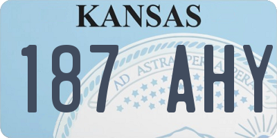 KS license plate 187AHY