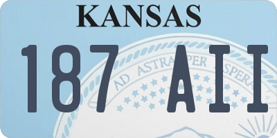KS license plate 187AII