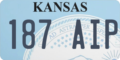 KS license plate 187AIP
