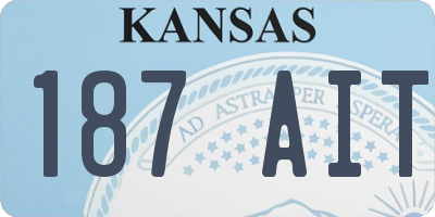 KS license plate 187AIT