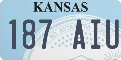 KS license plate 187AIU