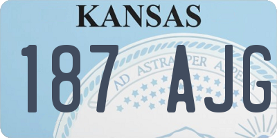 KS license plate 187AJG