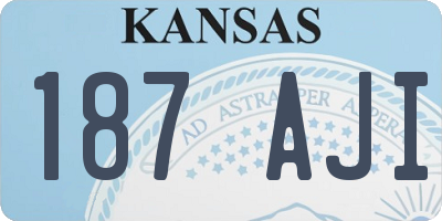 KS license plate 187AJI