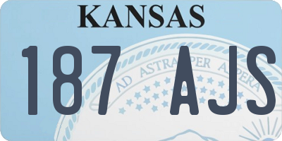 KS license plate 187AJS