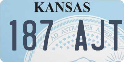 KS license plate 187AJT