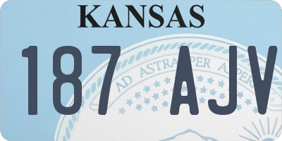 KS license plate 187AJV