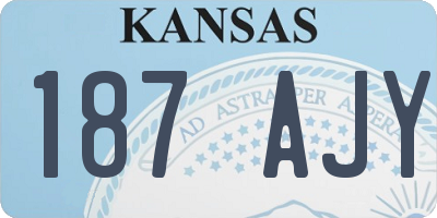 KS license plate 187AJY