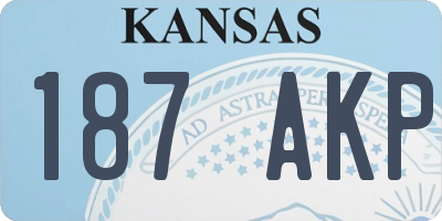 KS license plate 187AKP